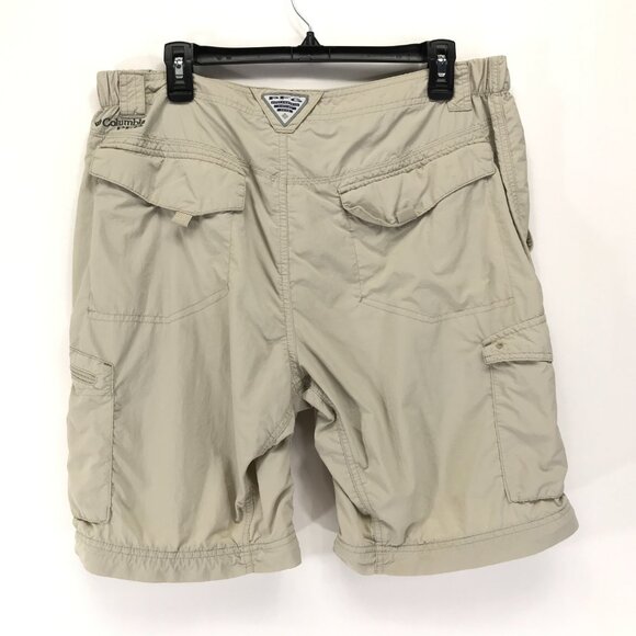 Columbia Omni-Shade Cargo Shorts Men's Size 36 Waist Beige Trail Hiking Outdoor - Picture 5 of 13